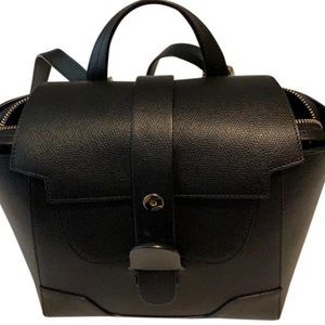Senreve: Mini Maestra Black Leather Cross Body Bag